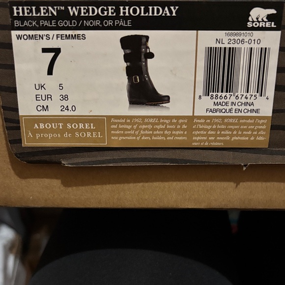 Sorel Sheepskin Wedge Waterproof Stylish Boot. Size 7 - Picture 8 of 8